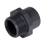 IBG® adapter bush, solvent socket / male thread, PN16, grey
